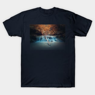 creek in the autumn forest T-Shirt